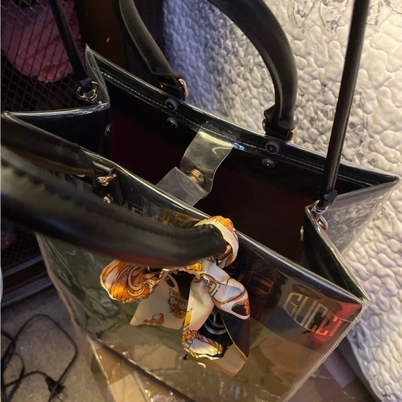 Gucci Black Transparent Tote Shopping Bag - Picture 8 of 8